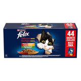 FELIX | Délicieux Duos | en Gelée | Chat Adulte | Sélection de la Campagne aux Légumes | Sachets Fraîcheurs | 44x85g