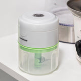 InnovaGoods® Mini Hachoir Rechargeable Portable Echoppie, Pratique et Polyvalent, Idéal pour Hacher des Fruits, des Légumes, des Noix, 3 Lames en Acier Inoxydable, Capacité de 150 ml, Puissance de 45