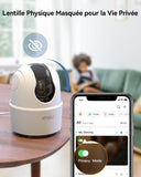 Imou 2K(3MP) Caméra Surveillance WiFi Intérieure Caméra 360° Connectée Smartphone avec Détection Humaine AI Suivi Intelligent Sirène Audio Bidirectionnel Compatible Alexa pour Bébé/Animaux