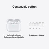 Apple AirPods Pro 3 Écouteurs sans Fil, réduction Active du Bruit, détection de la fréquence Cardiaque, écouteurs Bluetooth, Audio Spatial, Son Haute-fidélité, Recharge USB-C