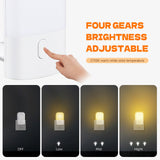 GRIFEMA GD101-1, Veilleuse Enfant, Veilleuse Prise Électrique avec 3 Niveaux de Réglage de La Luminosité, Veilleuse Bébé Adaptée aux Chambres, Cuisines, Couloirs, Salles de Bains, Blanc Chaud