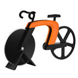 Roulette à pizza, Couteau à Pizza en Forme de Vélo en acier inoxydable de 19 cm, Découpe-Pizza Couteau de Pizza Vélo Décoration Idéale et Cadeau, Orange