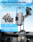 Hoppac Porte Telephone Voiture, Support Téléphone Voiture Ventouse Socles Portable pour Automobile, Tableau de Bord et Voiture Pare Brise, 360 Rotation, Un Bouton de Libération, pour 4-7 in Smartphone