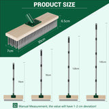 ytorgr Brosse de jardin en fil métallique robuste avec manche télescopique de 144,8 cm, brosse de jardin à poils métalliques rigides pour patio, terrasse, jardin