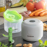 InnovaGoods® Mini Hachoir Rechargeable Portable Echoppie, Pratique et Polyvalent, Idéal pour Hacher des Fruits, des Légumes, des Noix, 3 Lames en Acier Inoxydable, Capacité de 150 ml, Puissance de 45
