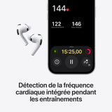 Apple AirPods Pro 3 Écouteurs sans Fil, réduction Active du Bruit, détection de la fréquence Cardiaque, écouteurs Bluetooth, Audio Spatial, Son Haute-fidélité, Recharge USB-C