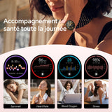 Montre Connectée Femme pour Samsung,iPhone,Android,1.27" Montre Connectée Femme Appel Bluetooth,Voix de l'IA,Smartwatch Moniteur de Fréquence Cardiaque,Sommeil,SpO2,Étanche IP68,110+ Modes Sport-Rose