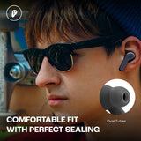 JBL Wave Beam, Écouteurs Intra-Auriculaires sans Fil, Résistance à l'Eau IP54 et IPX2, Appels Mains Libres et Batterie à Autonomie de 32 heures, en Noir