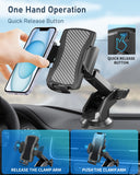 Hoppac Porte Telephone Voiture, Support Téléphone Voiture Ventouse Socles Portable pour Automobile, Tableau de Bord et Voiture Pare Brise, 360 Rotation, Un Bouton de Libération, pour 4-7 in Smartphone