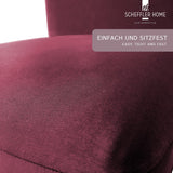 SCHEFFLER-Home Housse de Chaise Extensible « Emma » / Lot de 2 / Bordeaux/Housse de Chaise élastique en Coton/Housse Extensible avec Bande élastique/Housse de Chaise élégante