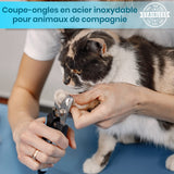 Candure Coupe Ongles Chien pour Coupe Griffes Chien Et Coupe Ongle Chat- Acier Inoxydable Chien Toilettage Coupe Ongles pour Animaux De Compagnie (Bleu, Grand à Moyen)