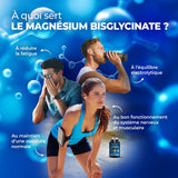 Magnésium Bisglycinate + Vitamine B6 - Sommeil, Stress, Fatigue - Absorption Maximale & Assimilation Facilitée - 90 Gélules Vegan - Nutrimea - Fabriqué en France