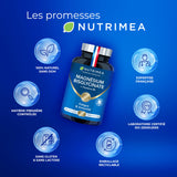 Magnésium Bisglycinate + Vitamine B6 - Sommeil, Stress, Fatigue - Absorption Maximale & Assimilation Facilitée - 90 Gélules Vegan - Nutrimea - Fabriqué en France