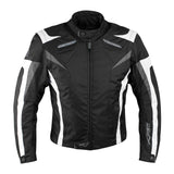 Moto CE Protections Textile Blouson Manchon Démontable Gilet Termique Blanc L