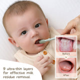 Moonkie Brosse à Dent Bebe, Set de Soin Bebe, Manuelle Brosse + Brosse Bébé Doigtier, 100% Silicone, Sans BPA, Brosses à Dents Doux et Confortable, Brosse Bébé, pour 3 Mois+(Menthe)