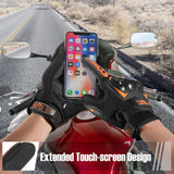 COFIT Gants de Moto Homologués CE, Gants à Écran Tactile Plein-Doigt pour la Course de Moto, VTT, Escalade, Chasse, Randonnée et Autres Sports de Plein Air - Orange M